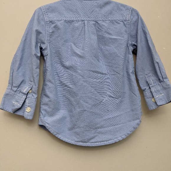 BabyGap Brannan Bear Blue Button Up - EUC - 18-24m - Picture 4 of 5